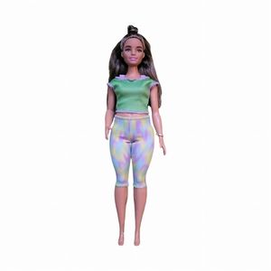 Fitness Green Latina Brunette Curvy Barbie Doll
